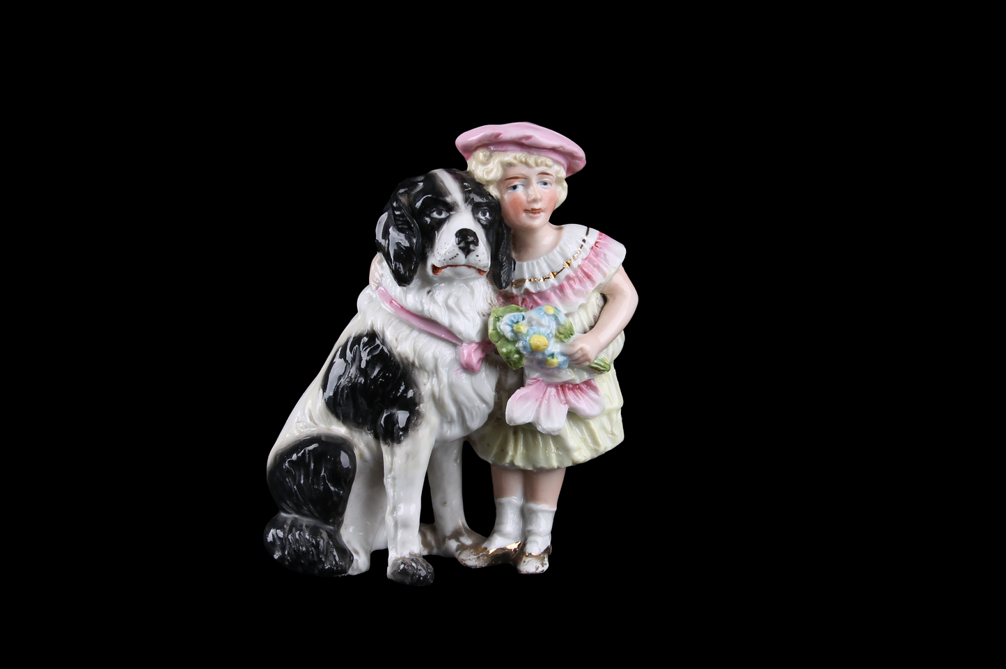 Figura “Niña Victoriana con Perro King Charles Spaniel”