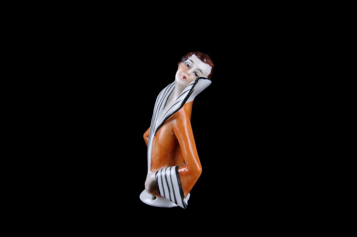 Figura Miniatura Porcelana Art Déco