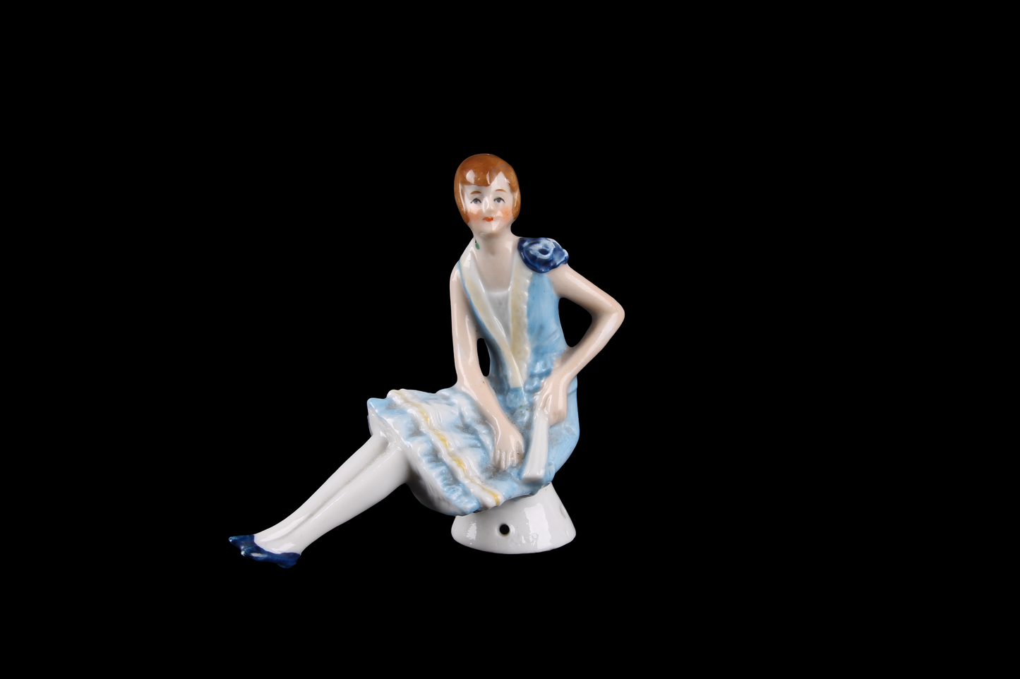 Figura Miniatura Porcelana Art Déco