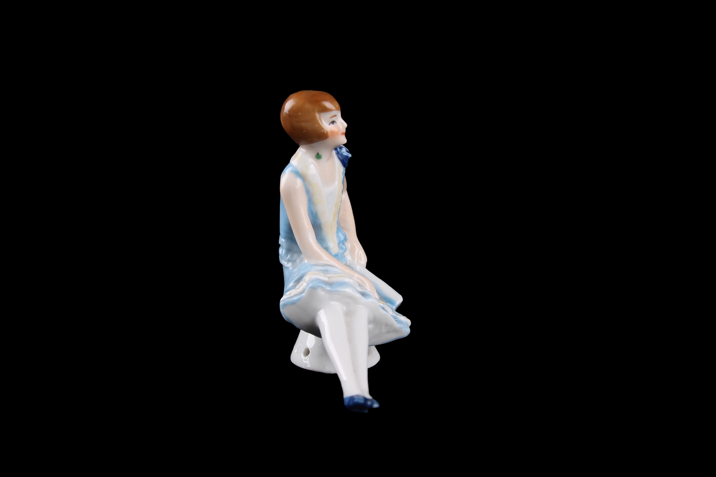 Figura Miniatura Porcelana Art Déco