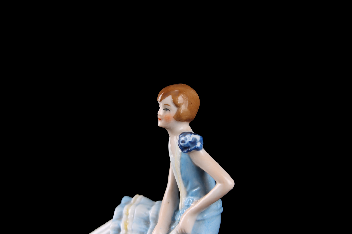 Figura Miniatura Porcelana Art Déco