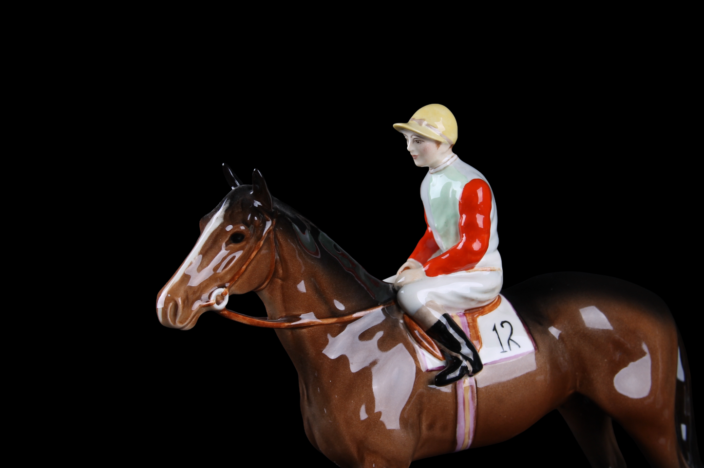 Beswick Cavalo Carrera y Jinete en Porcelana