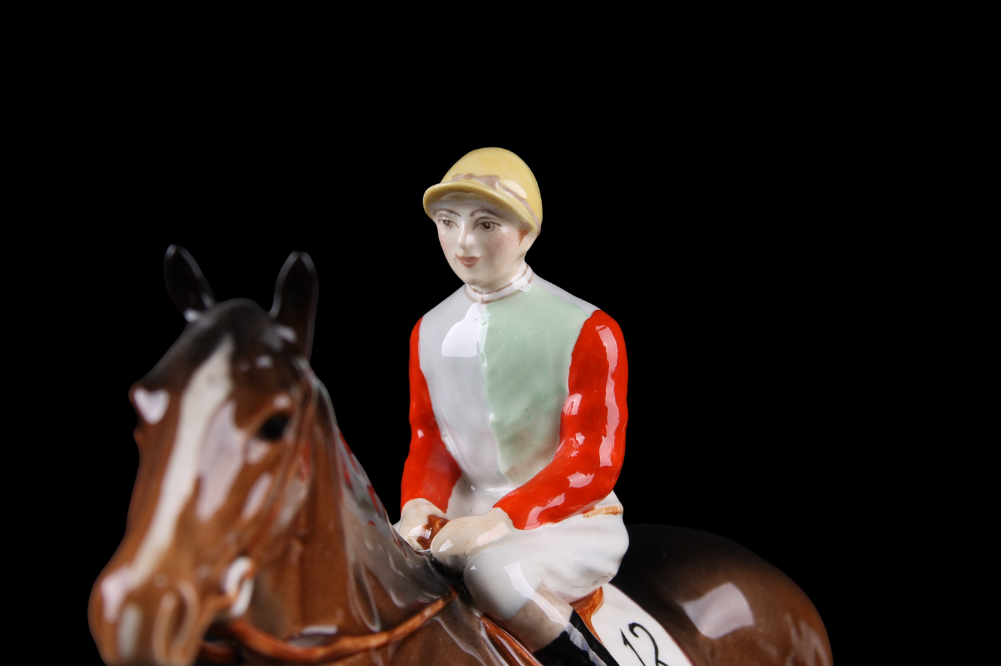 Beswick Cavalo Carrera y Jinete en Porcelana