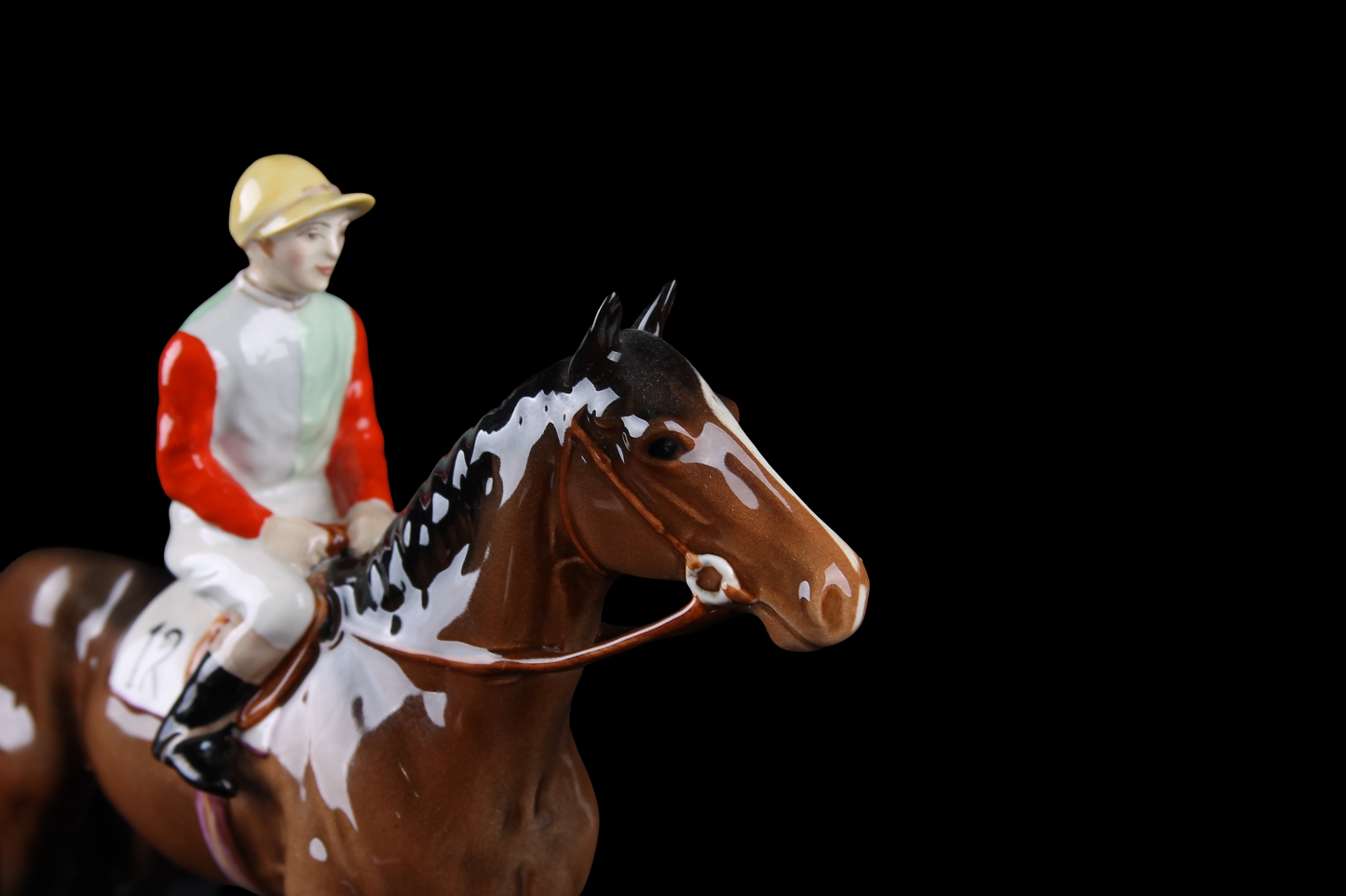 Beswick Cavalo Carrera y Jinete en Porcelana