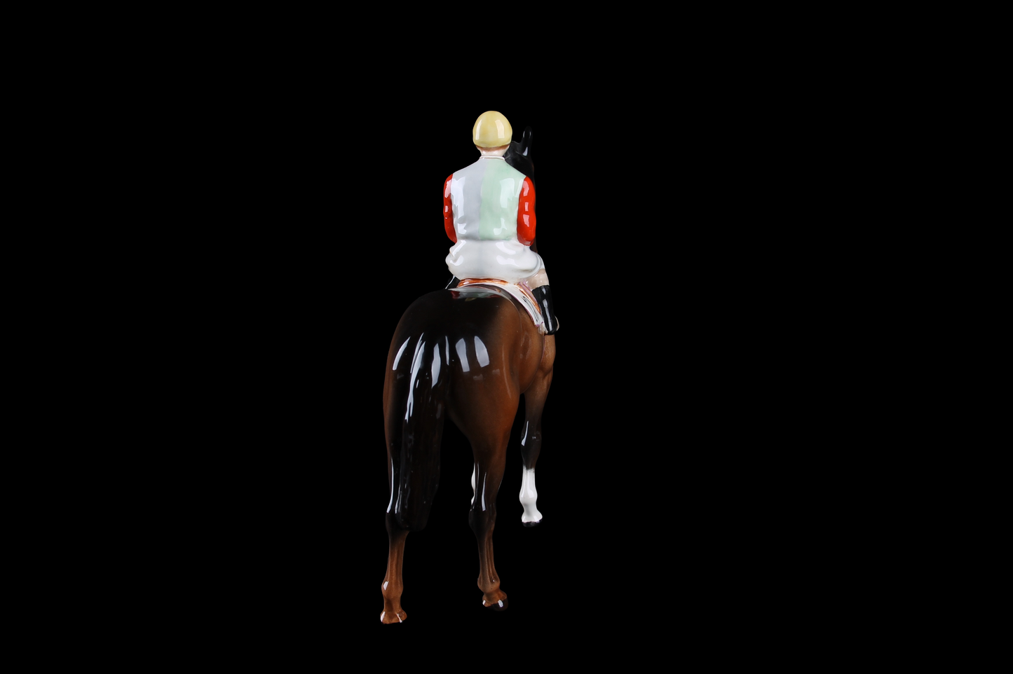 Beswick Cavalo Carrera y Jinete en Porcelana