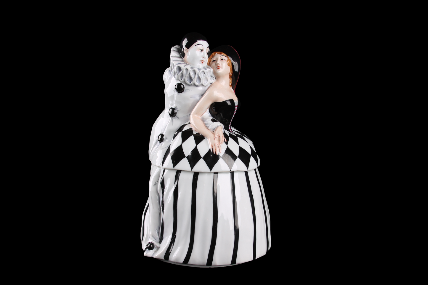 Cajita Alhajero Art Deco Porcelana Esmaltada