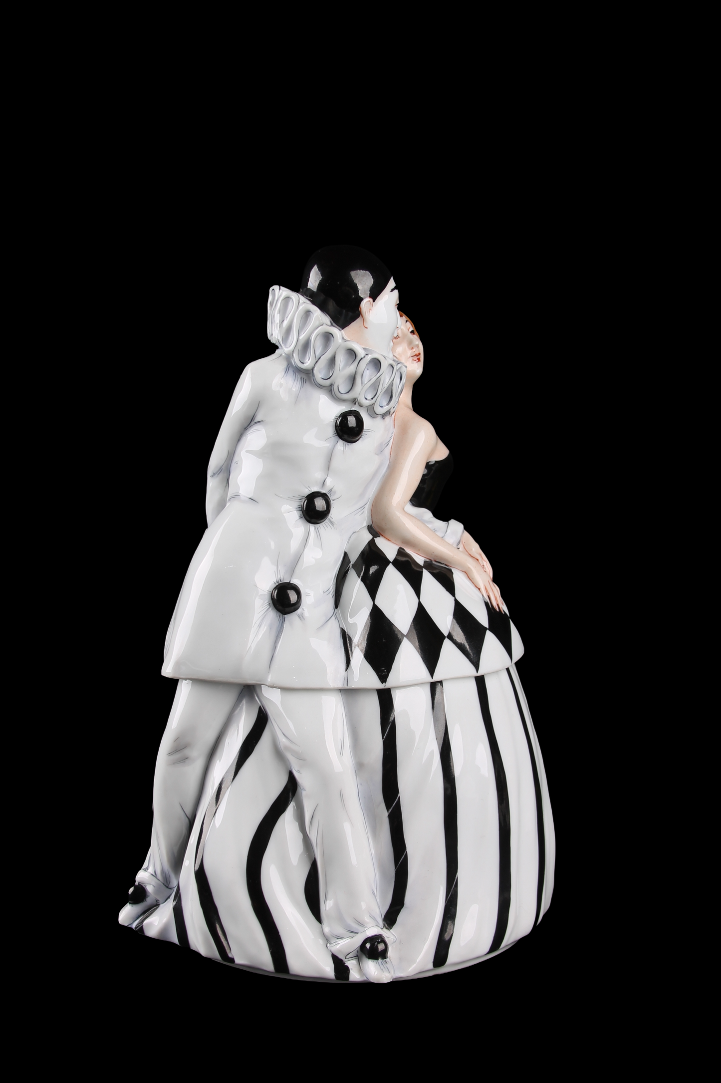 Cajita Alhajero Art Deco Porcelana Esmaltada