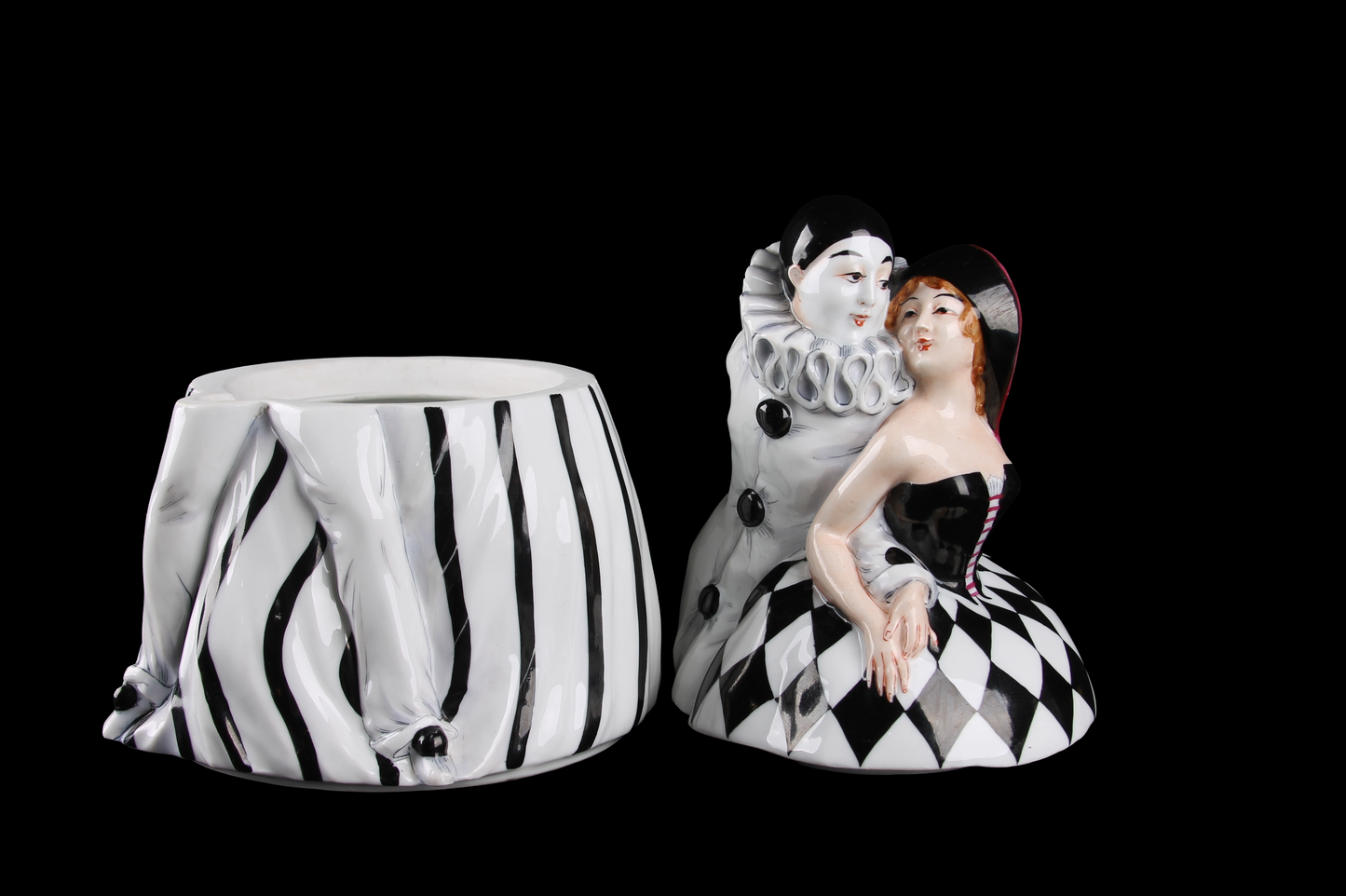 Cajita Alhajero Art Deco Porcelana Esmaltada