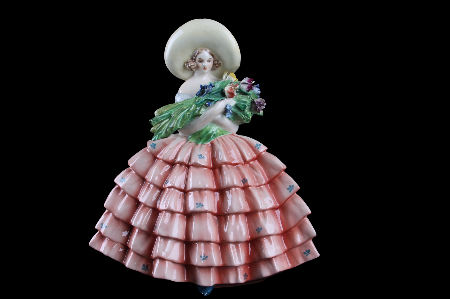 Figura Florista en Porcelana Policromada
