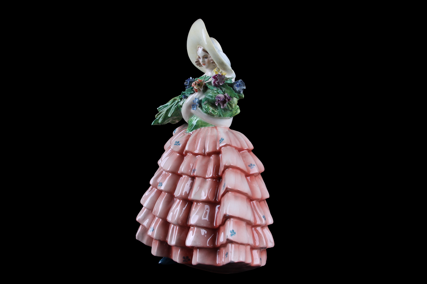Figura Florista en Porcelana Policromada