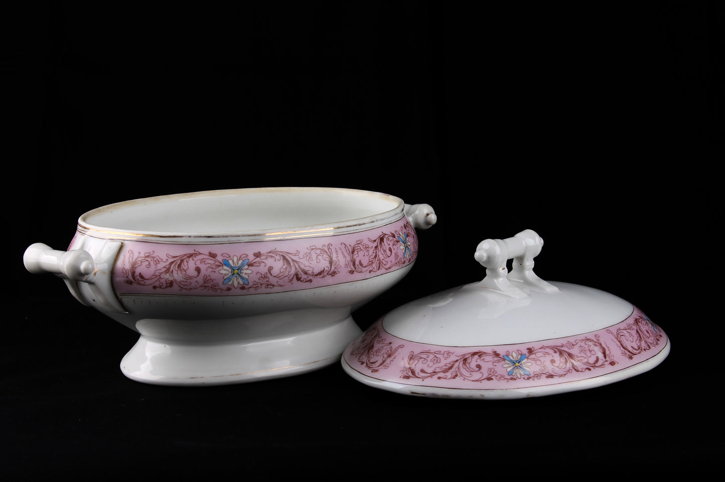 Sopera Rosa Porcelana Alemana
