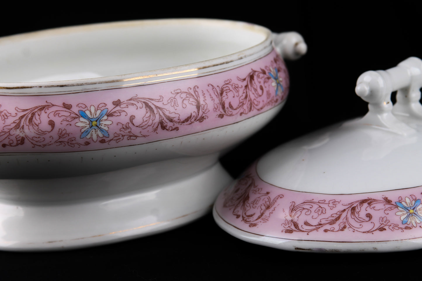 Sopera Rosa Porcelana Alemana