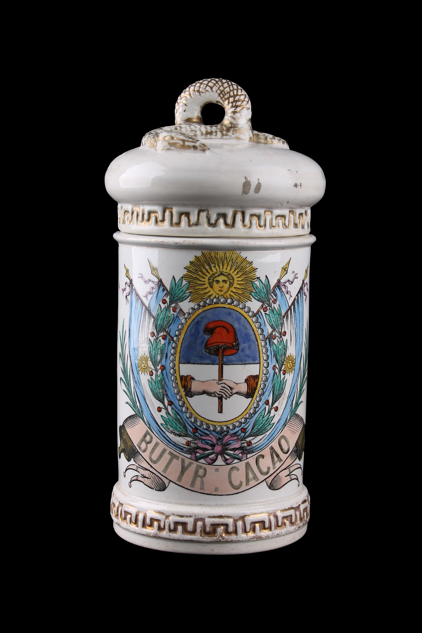Centenario Frasco de Farmacia en Porcelana Francesa