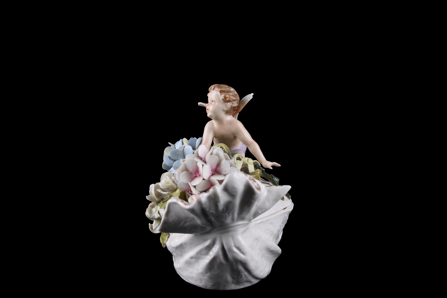 Bombonera en Porcelana con Querubín