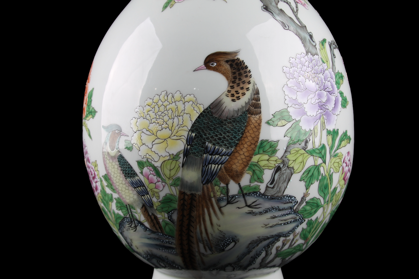 Vaso en Porcelana China Decorado a Mano