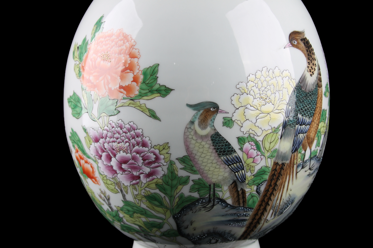 Vaso en Porcelana China Decorado a Mano