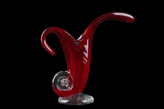 Centro de Mesa en Cristal Rojo