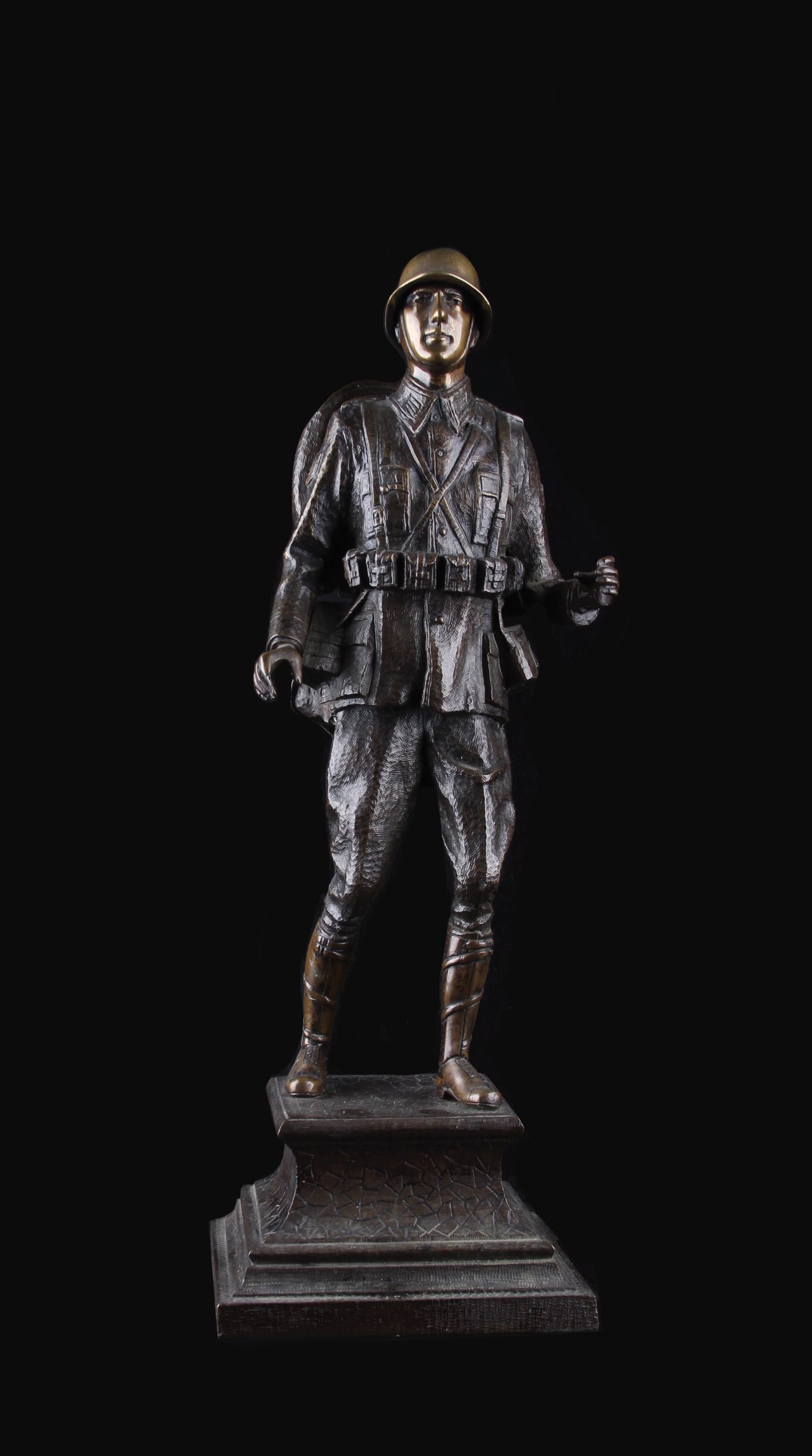 Figura de Soldado Alemán Bronce Macizo