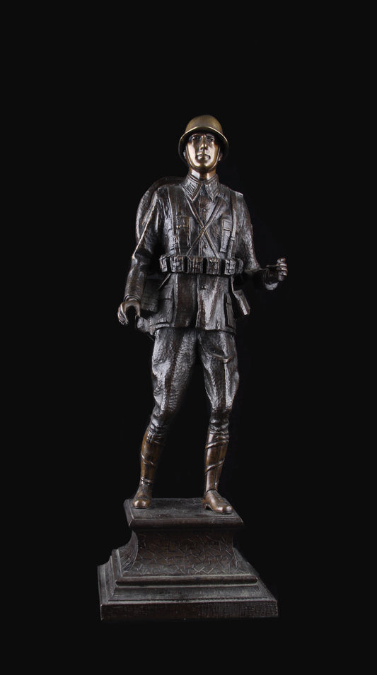 Figura de Soldado Alemán Bronce Macizo