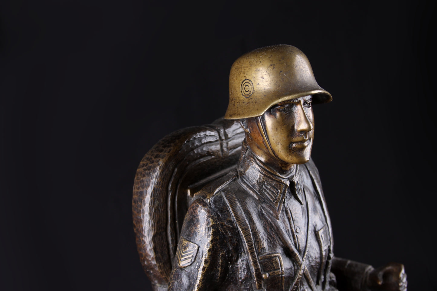 Figura de Soldado Alemán Bronce Macizo