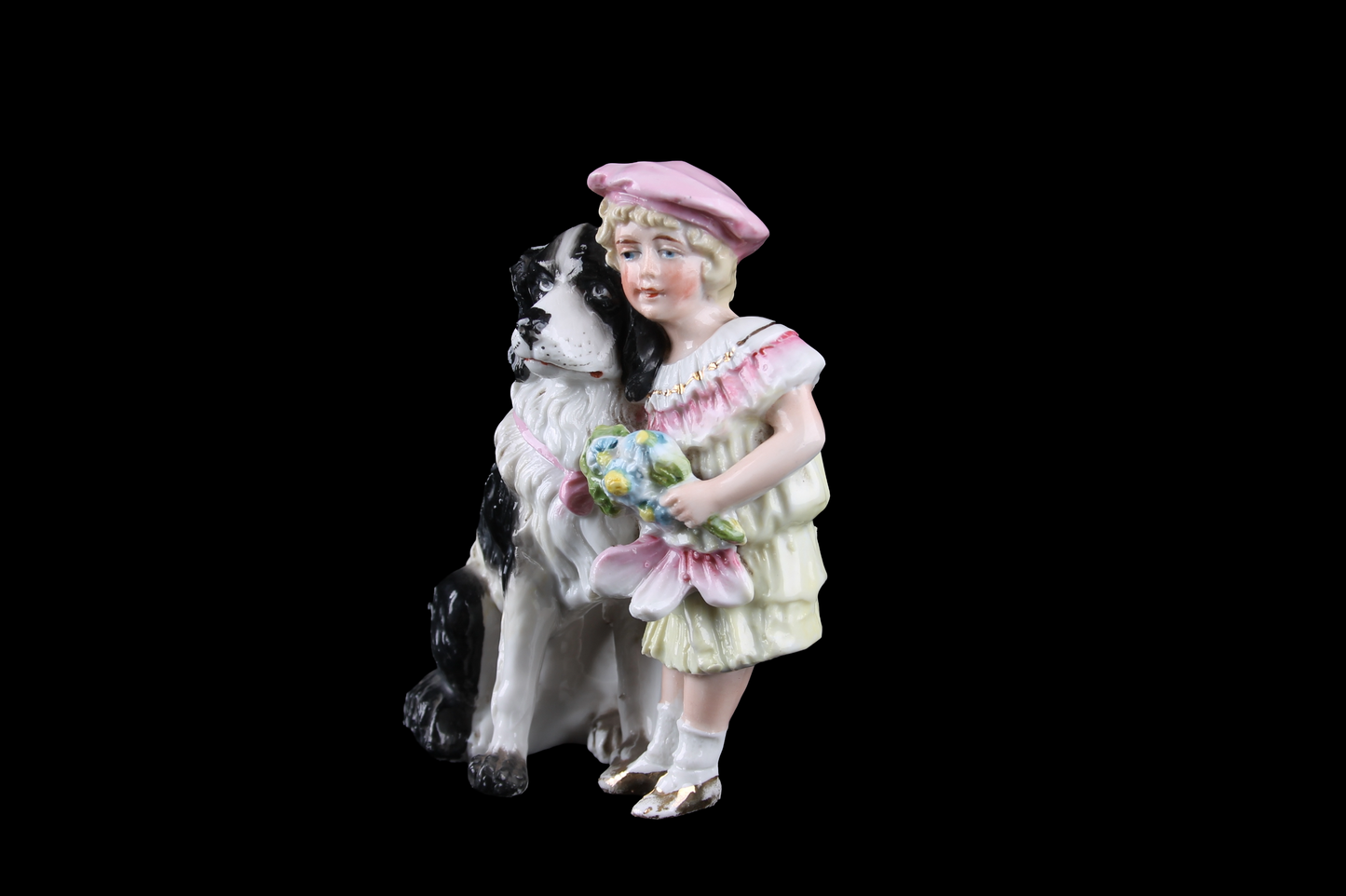 Figura “Niña Victoriana con Perro King Charles Spaniel”