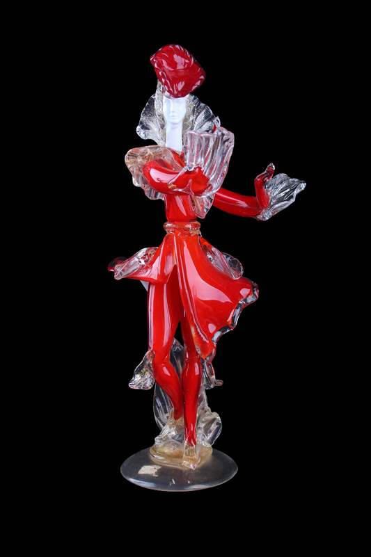 Bailarina en Cristal de Murano Rojo