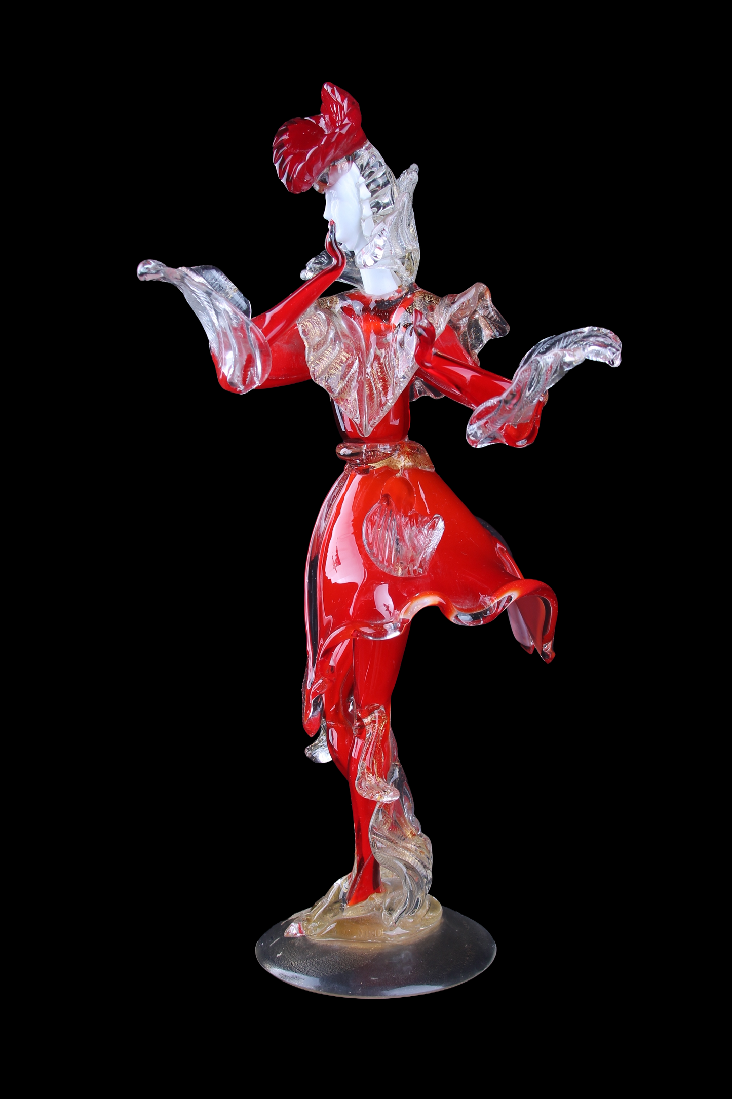 Bailarina en Cristal de Murano Rojo